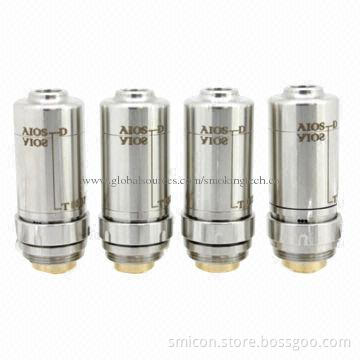 Electronic cigarette aios atomizer with stainless steel material and elegant design